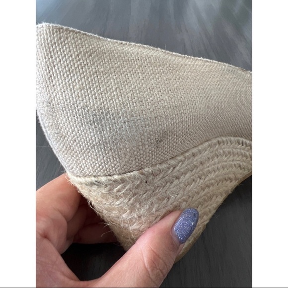 Ferragamo Darly Espadrille Wedge in Beige Canvas Size 9 - Picture 11 of 11